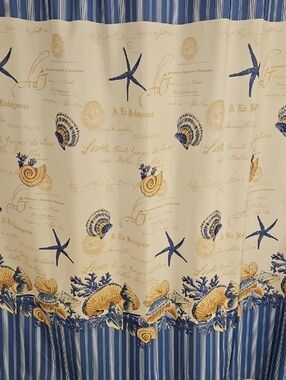 Seashell Shower Curtain And Liner
